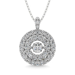 14K White Gold 2/5 Ct.Tw. Moving Diamond Pendant - Larson Jewelers