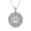 14K White Gold 2/5 Ct.Tw. Moving Diamond Pendant - Larson Jewelers