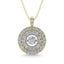 Diamond 3/8 Ct.Tw. Shimmering Pendant in 10K Yellow Gold - Larson Jewelers