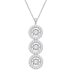 14K White Gold 5/8 Ct.Tw. Moving Diamond Pendant - Larson Jewelers