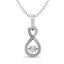 Diamond Shimmering Infinity Pendant 1/50 ct tw in Sterling Silver - Larson Jewelers