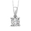 10K White Gold 1/20 Ct.Tw.Diamond Solitaire Pendant - Larson Jewelers