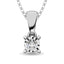 10K White Gold 1/10 Ct.Tw.Diamond Solitaire Pendant - Larson Jewelers