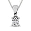 10K White Gold 1/6 Ct.Tw.Diamond Solitaire Pendant - Larson Jewelers