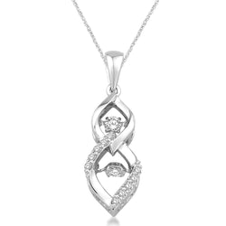 10K White Gold 2/5 Ct.Tw.Moving Diamond Fashion Pendant - Larson Jewelers