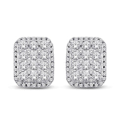 14K White Gold 1 Ct.Tw.Diamond Fashion Earrings - Larson Jewelers