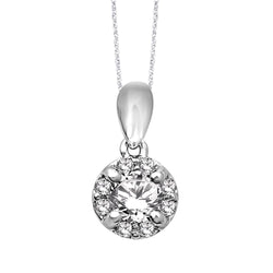 14K White Gold 1/3 Ct.Tw.Diamond Fashion Pendant - Larson Jewelers