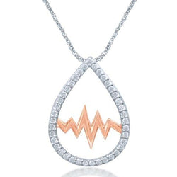 Sterling Silver 1/5 Ct.Tw.Moving Diamond Fashion Pendant - Larson Jewelers