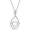 Sterling Silver 1/6 Ct.Tw. Glittering Beats Heart Fashion Pendant - Larson Jewelers