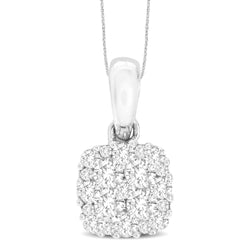 14K White Gold 1/2 Ct.Tw.Diamond Fashion Pendant - Larson Jewelers