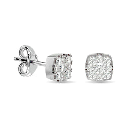 Diamond 3/8 Ct.Tw. Fashion Earrings in 14K White Gold - Larson Jewelers