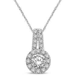 14K White Gold 1/3 Ct.Tw. Diamond Fashion Pendant - Larson Jewelers