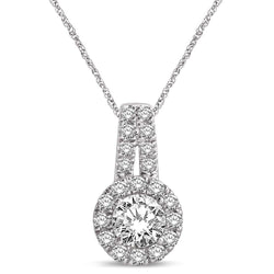 14K White Gold 3/8 Ct.Tw. Diamond Fashion Pendant - Larson Jewelers