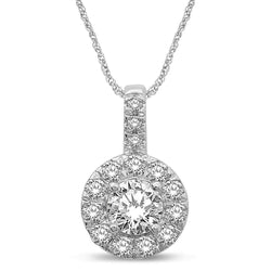 14K White Gold 7/10 Ct.Tw. Diamond Fashion Pendant - Larson Jewelers