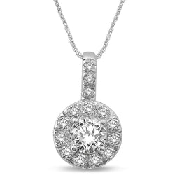 14K White Gold 1 Ct.Tw. Diamond Fashion Pendant - Larson Jewelers