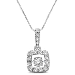 14K White Gold 2/5 Ct.Tw. Moving Diamond Pendant - Larson Jewelers