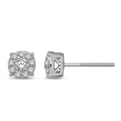 14K White Gold 1/3 Ct.Tw. Diamond Stud Earrings - Larson Jewelers