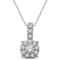 14K White Gold 1/5 Ct.Tw. Diamond Fashion Pendant - Larson Jewelers