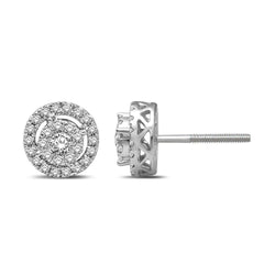 14K White Gold 2/5 Ct.Tw. Diamond Stud Earrings - Larson Jewelers