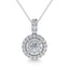 Diamond 1/4 Ct.Tw. Fashion Pendant in 14K White Gold - Larson Jewelers