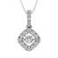 14K White Gold 5/8 Ct.Tw.Diamond Moving Diamond Pendant - Larson Jewelers