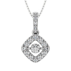 Diamond 3/8 Ct.Tw. Shimmering Fashion Pendant in 14K White Gold - Larson Jewelers