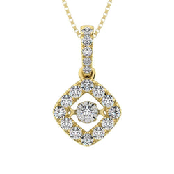 14K Yellow Gold 1 Ct.Tw.Diamond Moving Diamond Pendant - Larson Jewelers