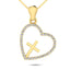 Diamond 1/10 Ct.Tw. Heart Pendant in 10K Yellow Gold - Larson Jewelers