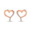 10K Rose Gold 1/20 Ct.Tw.Diamond Heart Earrings - Larson Jewelers