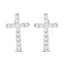 10K White Gold Diamond Accent Cross Earrings - Larson Jewelers