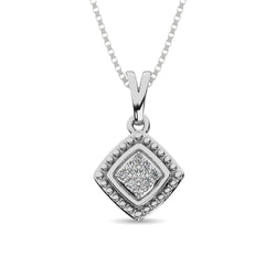 Diamond Fashion Pendant 1/50 ct tw Round-cut in Sterling Silver - Larson Jewelers