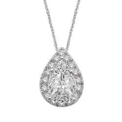 Lovecuts 14K White Gold 1/3 Ct.Tw.Diamond Fashion Pendant - Larson Jewelers