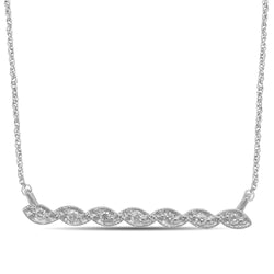 10K White Gold 1/20 Ctw Diamond Fashion Necklace - Larson Jewelers