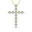 Shared Prong Diamond 1/5 Ct.Tw Cross Pendant. - Larson Jewelers