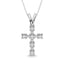 10K White Gold 1/4 Ct.Tw.Diamond Cross Pendant - Larson Jewelers