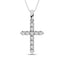 10K White Gold 1/8 Ct.Tw.Diamond Cross Pendant - Larson Jewelers