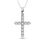 10K White Gold 1/5 Ct.Tw.Diamond Cross Pendant - Larson Jewelers