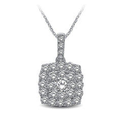 14K White Gold 1 Ctw Diamond Fashion Pendant - Larson Jewelers