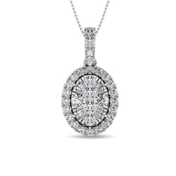 14K White Gold 5/8 Ctw Diamond Fashion Pendant - Larson Jewelers