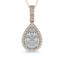 Diamond 5/8 Ct.Tw. Cluster Pendant in 14K Rose Gold - Larson Jewelers