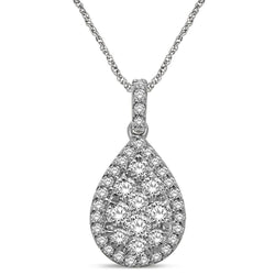 14K White Gold 1 1/5 Ctw Diamond Fashion Pendant - Larson Jewelers