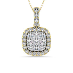 14K White Gold 3/4 Ctw Invisible Diamond Fashion Pendant - Larson Jewelers