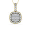 14K White Gold 3/4 Ctw Invisible Diamond Fashion Pendant - Larson Jewelers