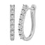 10K White Gold 1/10 Ct.Tw.Diamond Hoop Earrings - Larson Jewelers