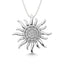 10K White Gold 1/10 Ct.Tw.Diamond Sun Pendant - Larson Jewelers