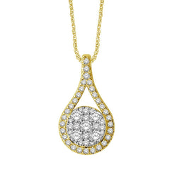 14K Yellow Gold 3/4 Ctw Diamond Fashion Pendant - Larson Jewelers