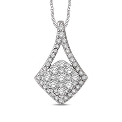 14K White Gold 3/4 Ctw Diamond Fashion Pendant - Larson Jewelers