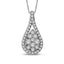 14K White Gold 3/4 Ctw Diamond Tear Drop Fashion Pendant - Larson Jewelers