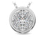 14K White Gold 1/6 Ctw Diamond Round Shape Flower Pendant - Larson Jewelers