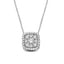 14K White Gold 1/6 Ctw Diamond Square Flower Pendant - Larson Jewelers